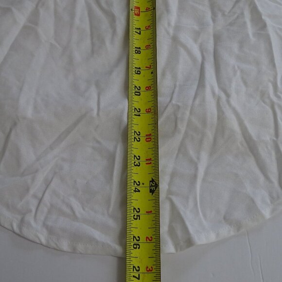 Sim and Sam White Button Up Shirt Women Size S Short Sleeve Collared Pocket - Picture 8 of 8